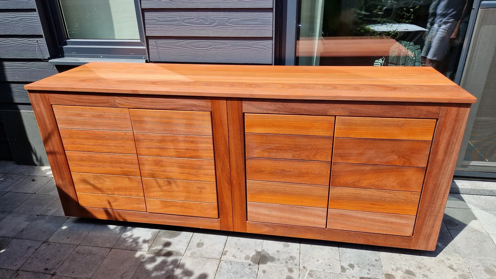 Buitenkast op maat in hardhout